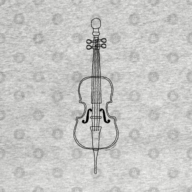 Cello Drawing by Barthol Graphics